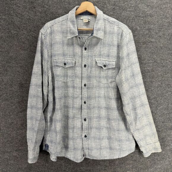 Carbon Other - Carbon2cobak Shirt Men L Large Gray Plaid Button Up Collared Long Sleeve Pockets